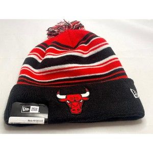 Chicago Bulls Official NBA New Era Knit Winter Beanie Hat/Cap Cuffed 1980s Retro